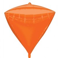Orange Colour Diamondz Foil Balloons 3pk