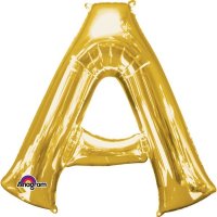 (image for) Anagram Gold Letter A Shape Balloons