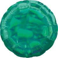 18" Green Iridescent Circle- Foil Balloons