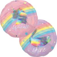 (image for) 18" Magical Rainbow Holographic Foil Balloons