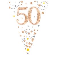 Happy 50th Birthday Sparkling Fizz Party Bunting
