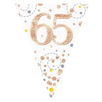 Happy 65th Birthday Sparkling Fizz Party Bunting