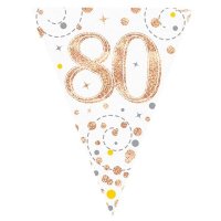 (image for) Happy 80th Birthday Sparkling Fizz Party Bunting