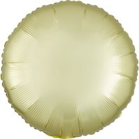 (image for) 18" Satin Luxe Pastel Yellow Circle Foil Balloons