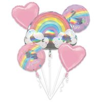 Magical Rainbow Holographic Balloons Bouquet