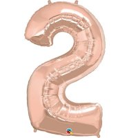 (image for) Qualatex Rose Gold Number 2 Supershape Balloons