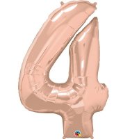 (image for) Qualatex Rose Gold Number 4 Supershape Balloons