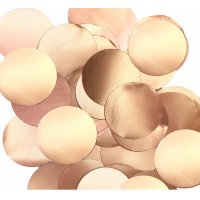 23mm Metallic Pearl Rose Gold Circular Confetti 14g