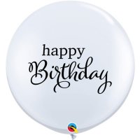(image for) 3ft Simply Happy Birthday Giant Latex Balloons 2pk