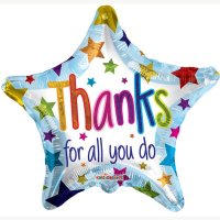 18" Thank You For All You Do Foil Balloons