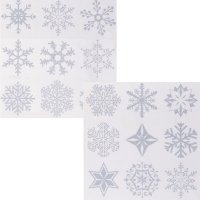 Glitter Snowflakes Window Clings