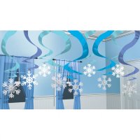 Winter Wonderland Hanging Swirl Decorations 15pk