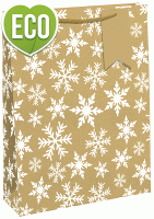 (image for) Christmas Kraft Snowflake Large Gift Bag