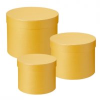 Set of 3 Hat Boxes - Yellow