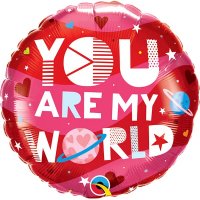 (image for) 18" You Are My World Foil Balloons