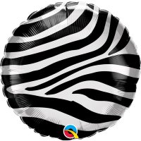 18" Zebra Stripes Pattern Foil Balloons