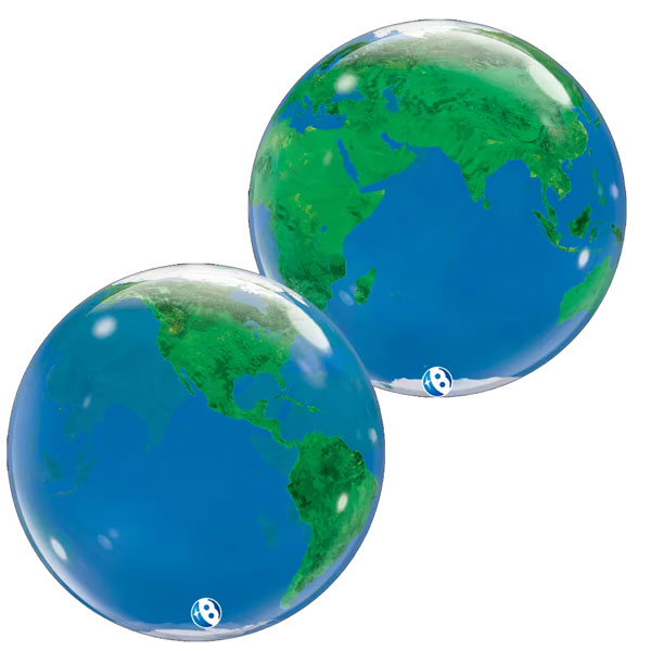 22" Planet Earth Stretchy Bubble Balloons