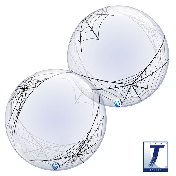 24" Spider Web Stretchy Deco Bubble Balloons