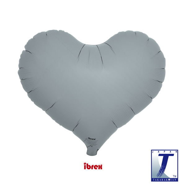 (image for) 14" Blue Gray Jelly Heart Foil Balloons Pack Of 5