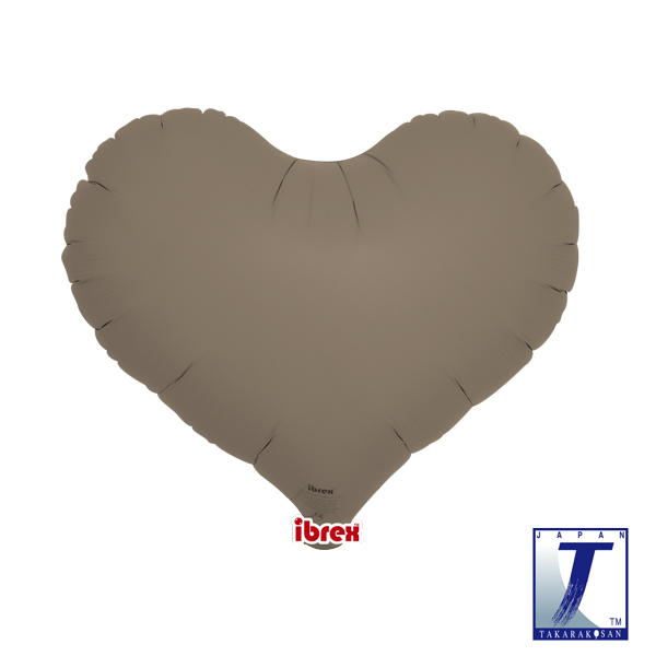 (image for) 14" Taupe Jelly Heart Foil Balloons Pack Of 5