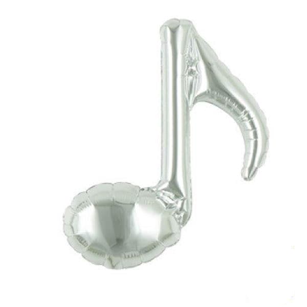 (image for) 9" Silver Music Note Balloon