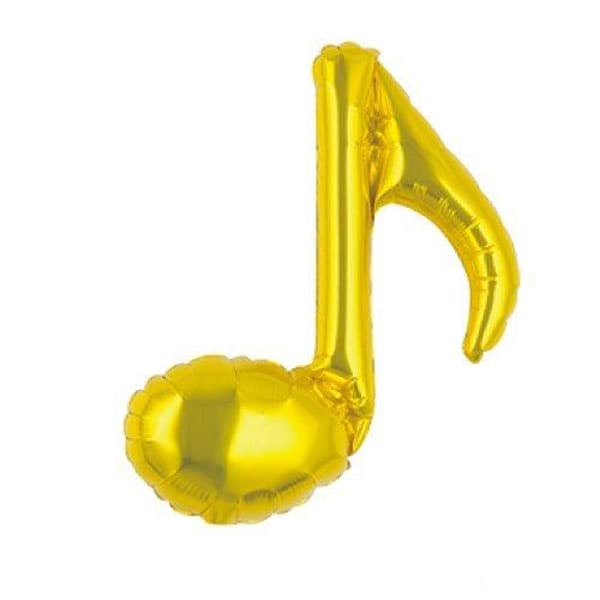 (image for) 9" Gold Music Note Balloon