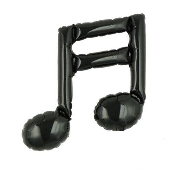 (image for) 9" Black Double Music Note Balloon