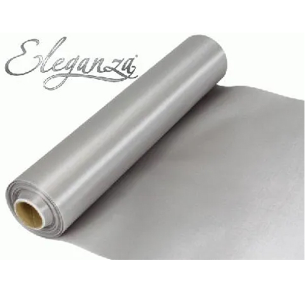 (image for) Eleganza Silver Satin Fabric 29cm x 20m