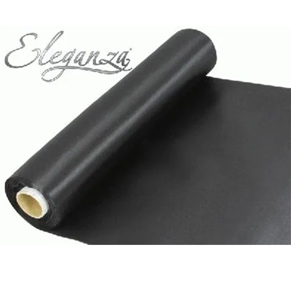 (image for) Eleganza Black Satin Fabric 29cm x 20m