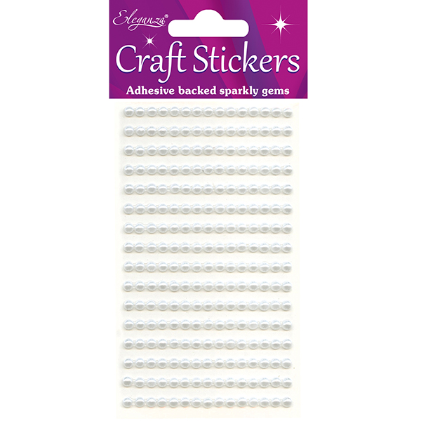 (image for) Pearls White Eleganza Craft Stickers x240