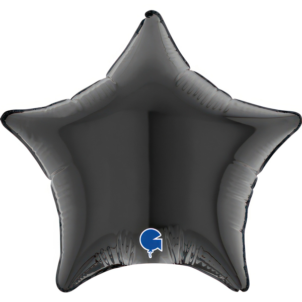 (image for) 4" Grabo Black Plain Star Air Fill Balloons