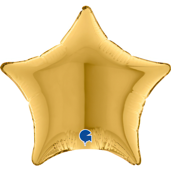 (image for) 4" Grabo Champagne Gold Plain Star Air Fill Balloons