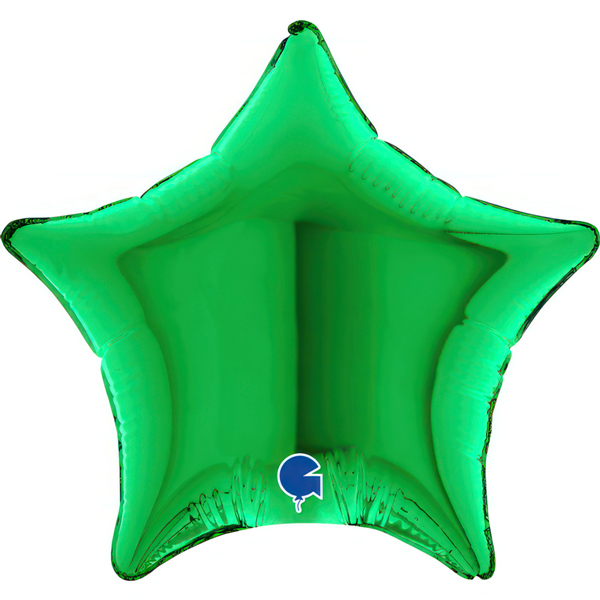 (image for) 4" Grabo Green Plain Star Air Fill Balloons