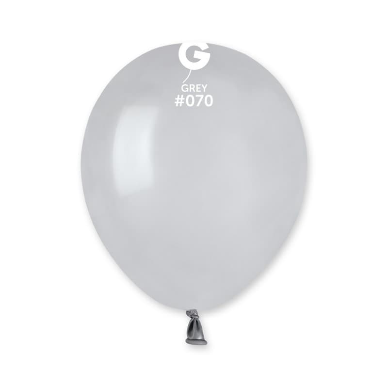 (image for) 5" Grey Latex Balloons 50pk