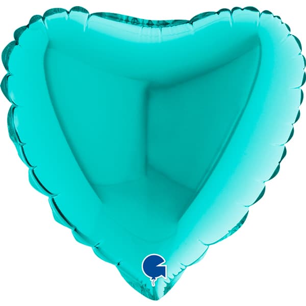 (image for) 9" Grabo Tiffany Plain Heart Air Fill Balloons