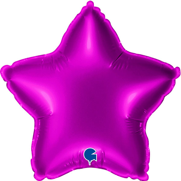 9" Grabo Purple Plain Star Air Fill Balloons