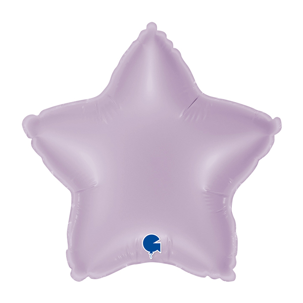 9" Grabo Metallic Lilac Plain Star Air Fill Balloons