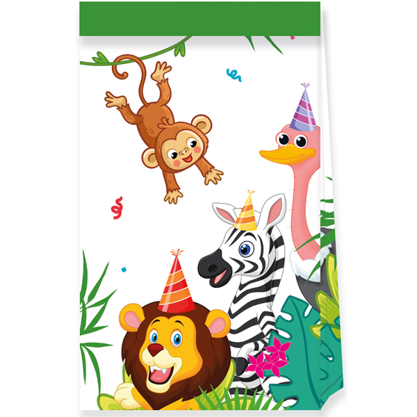 (image for) Jungle Balloons Paper Party Bags 4pk