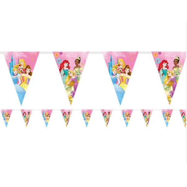 (image for) Disney Princess Party Paper Triangle Flag Banner