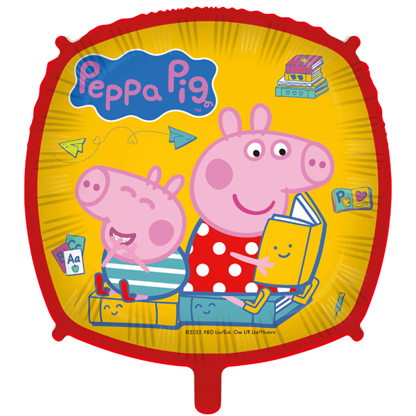 (image for) 18" Peppa Pig Square Shaped Foil Balloons