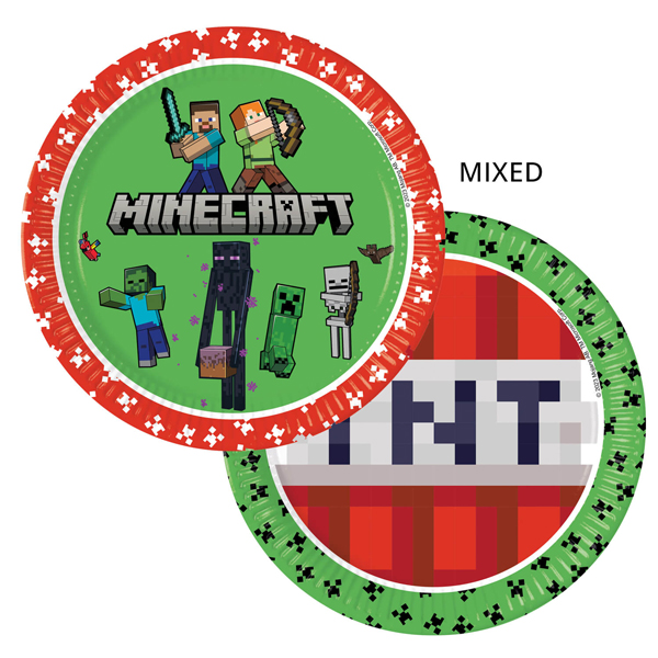 (image for) Minecraft Party Paper Plates 8pk