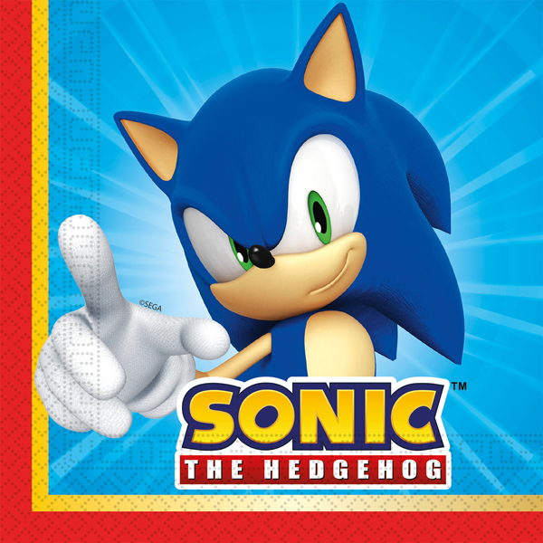 (image for) Sonic The Hedgehog Party Paper Napkins 20pk