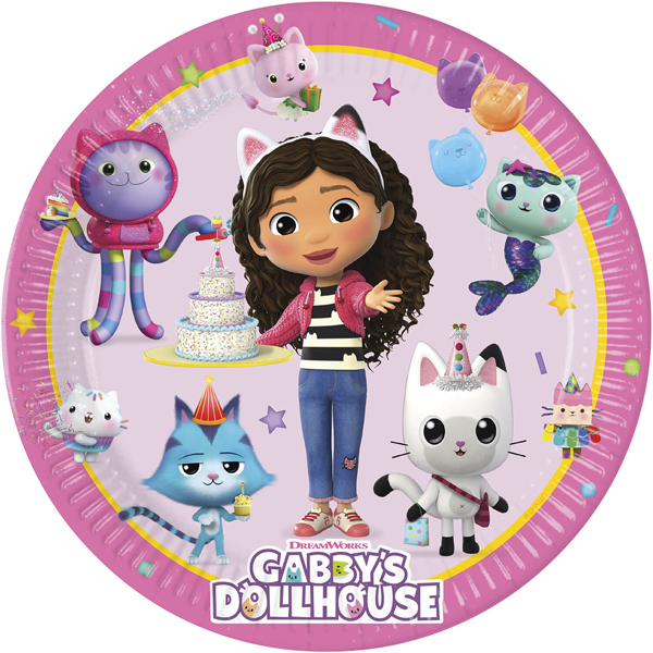 (image for) Gabby's Dollhouse Party Paper Plates 8pk