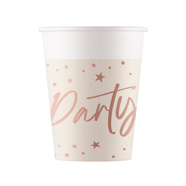 (image for) Rose Gold Party Paper Cups 8pk