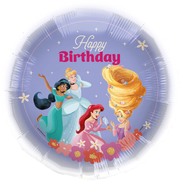 18" Happy Birthday Disney Princesses Foil Balloons