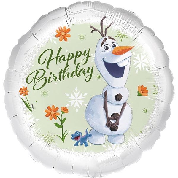 18" Disney Frozen Olaf & Bruni Happy Birthday Foil Balloons