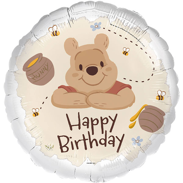 18" Disney Happy Birthday Winnie The Pooh Foil Balloons