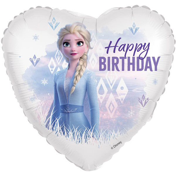 (image for) 18" Happy Birthday Frozen Elsa Foil Balloons
