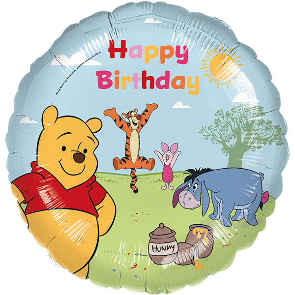 18" Disney Winnie The Pooh Happy Birthday Foil Balloons