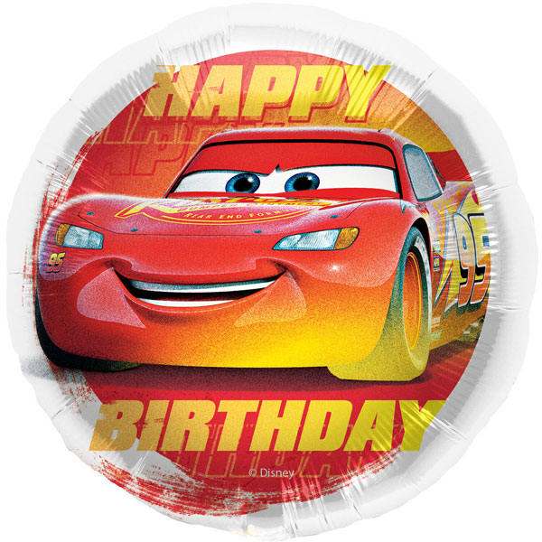 18" Disney Cars Happy Birthday Foil Balloons